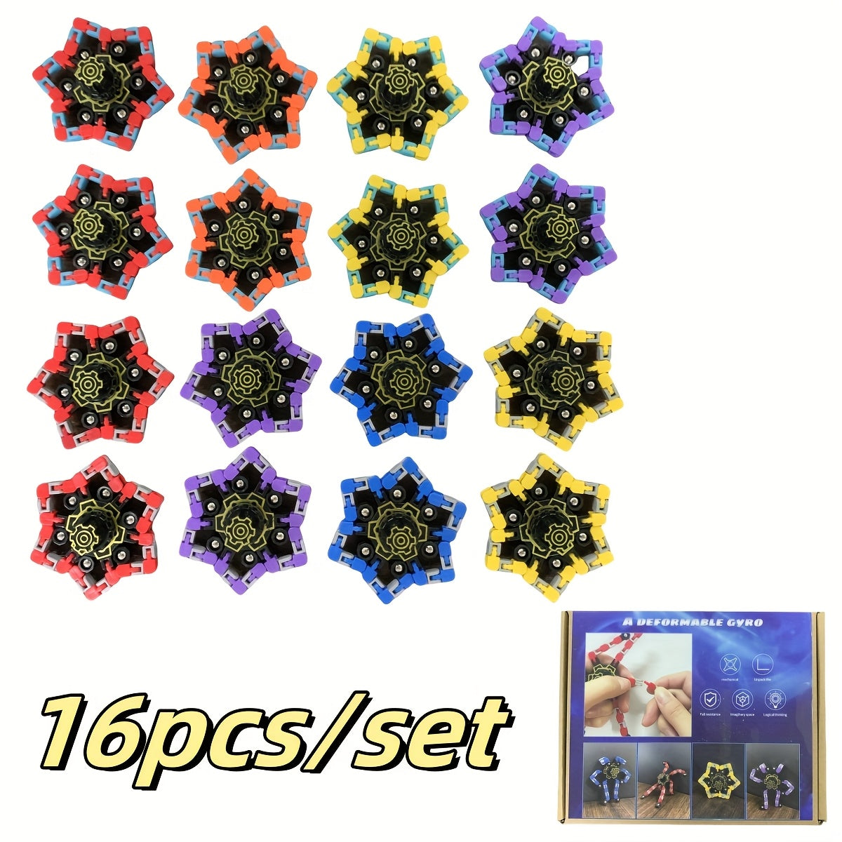 16pcs Mechanical Gyroscope Robot Set for Young People
