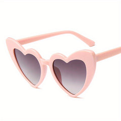 Heart Shaped Sunglasses Men Women Big Frame Cat Eye Vintage Glasses