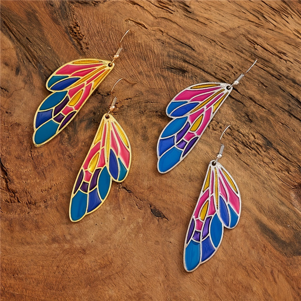 Men's Vintage Butterfly Wings Dangle Earrings