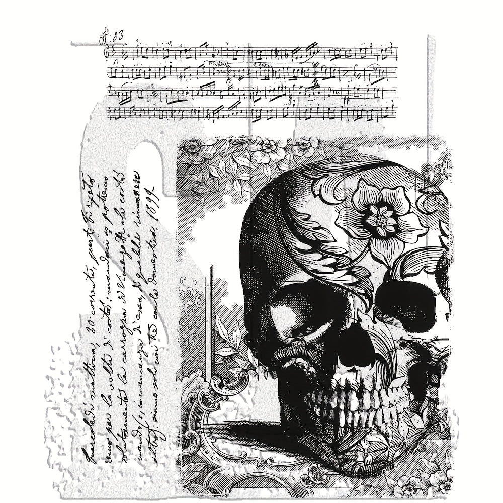 Skull Clear Stamps for Scrapbooking Embossing DIY Greeting Card