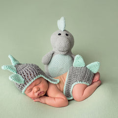 Newborn Dinosaur Modeling Wool Set Baby Photography Suit