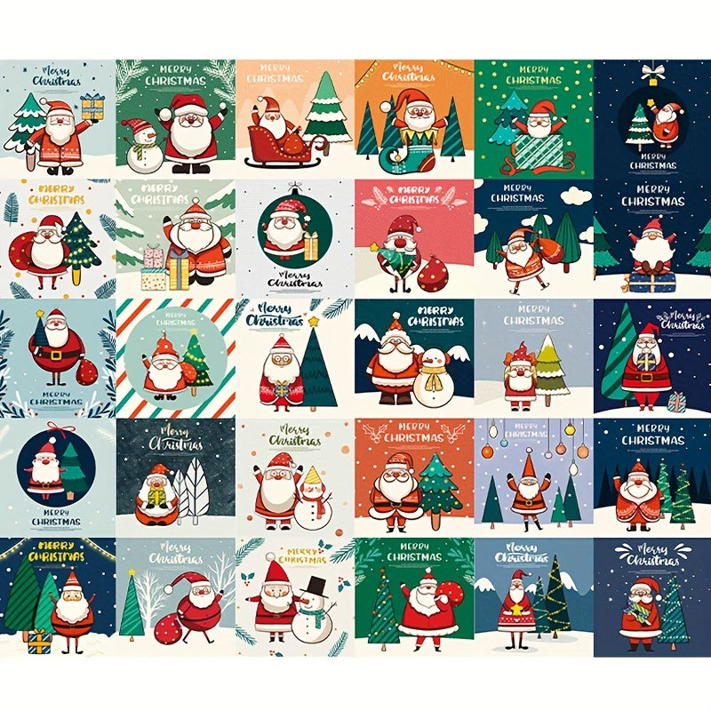 30pcs Christmas Greeting Cards - Various Designs Xmas Postcard No Marks Back