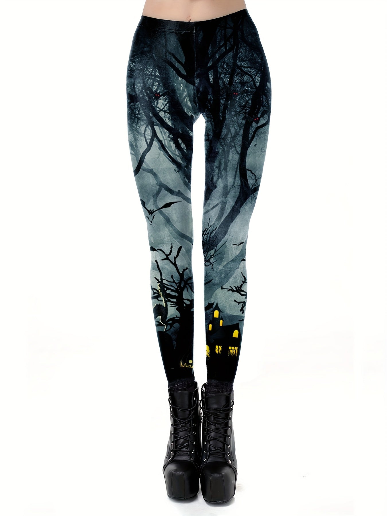 Vintage Gothic Halloween Leggings