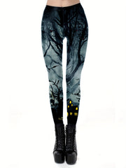 Vintage Gothic Halloween Leggings