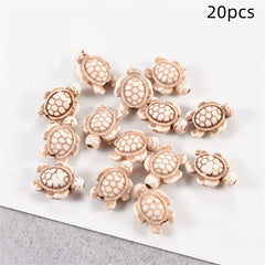 20PCS Turquoise Turtle Natural Stone Beads for DIY Bracelet Necklace