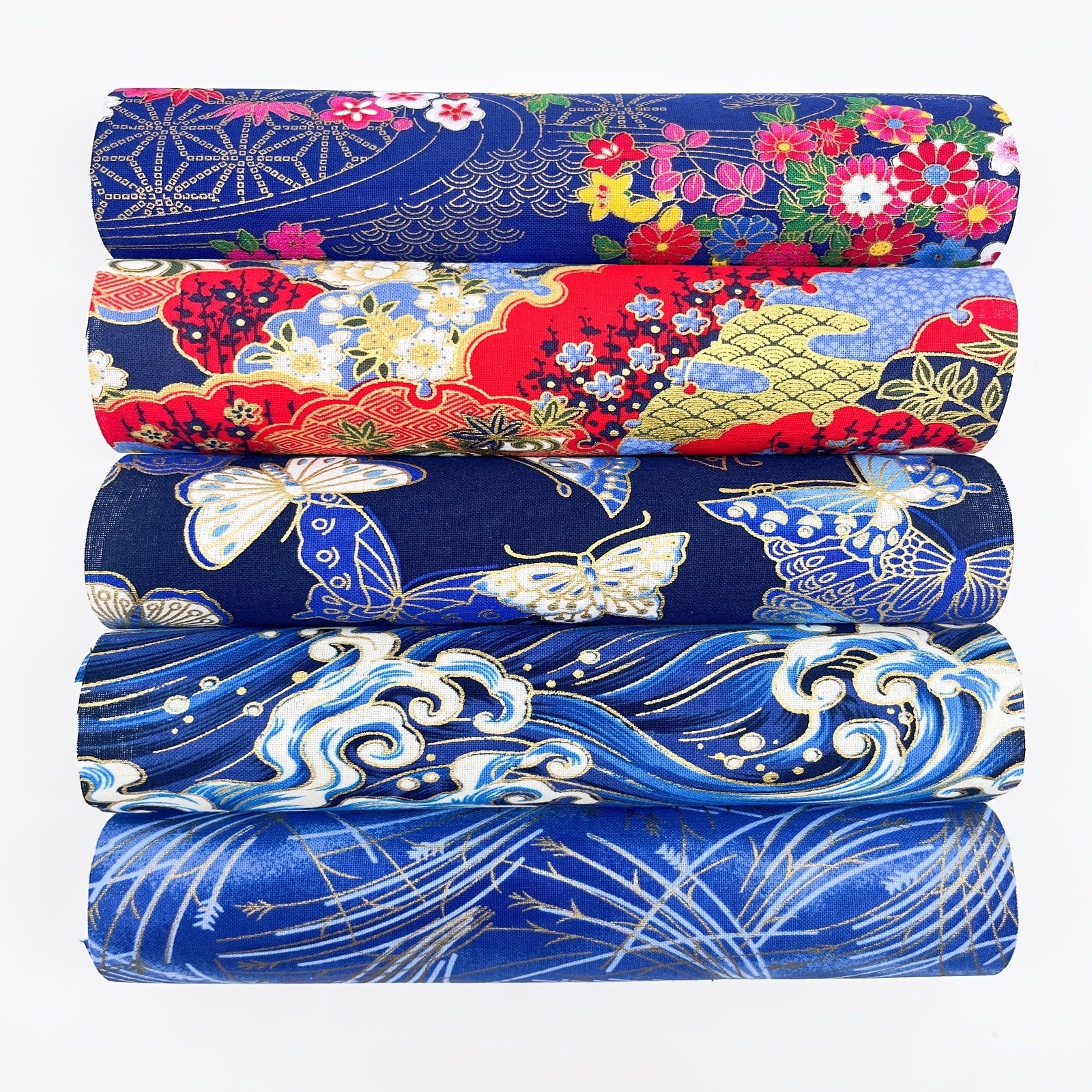 5pcs Multicolor Small Cloth Set Japanese Style Patchwork Household Supplies