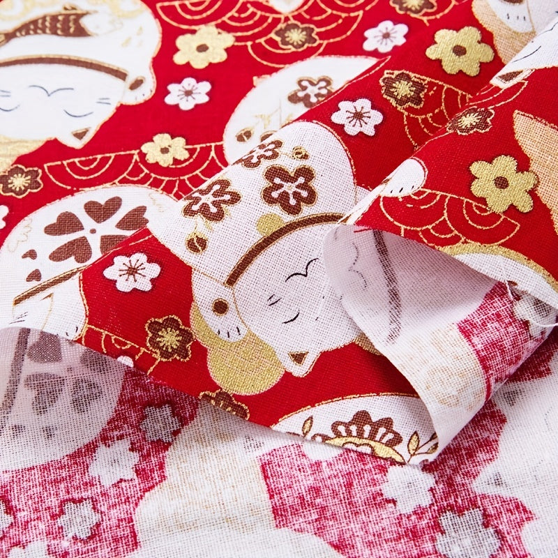5pcs 19 24 DIY Red Printed Cotton Fabric Sewing Crafts Clothing Sewing Cloth DIY