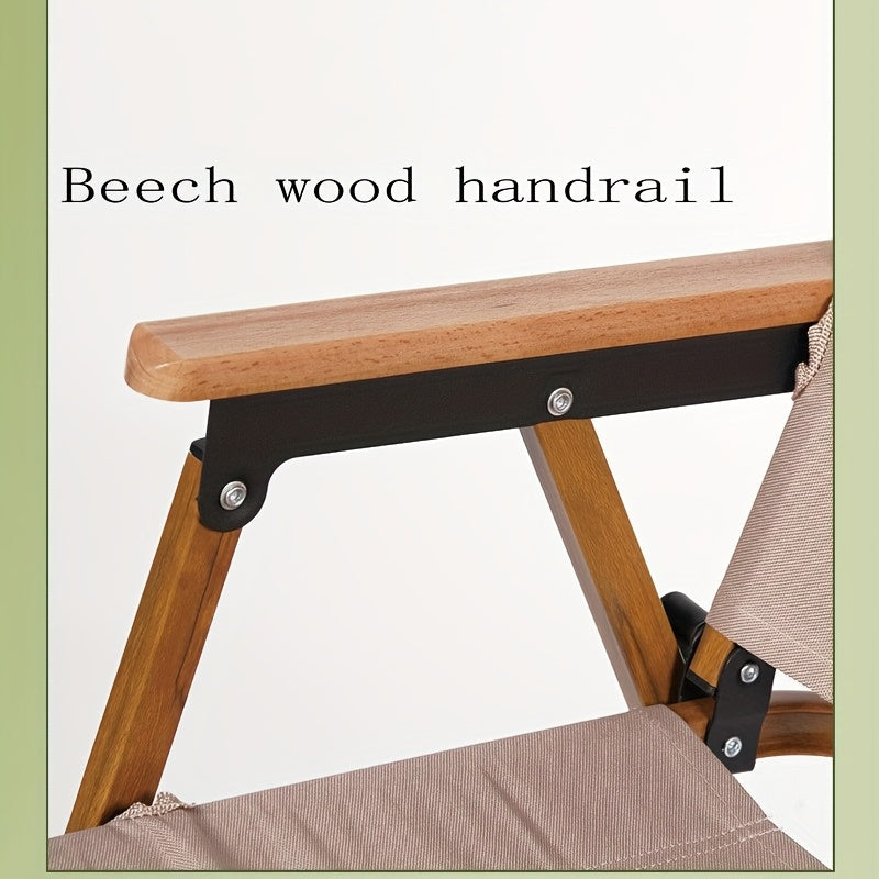 Portable Aluminum Wooden Handle Chair for Outdoor Camping