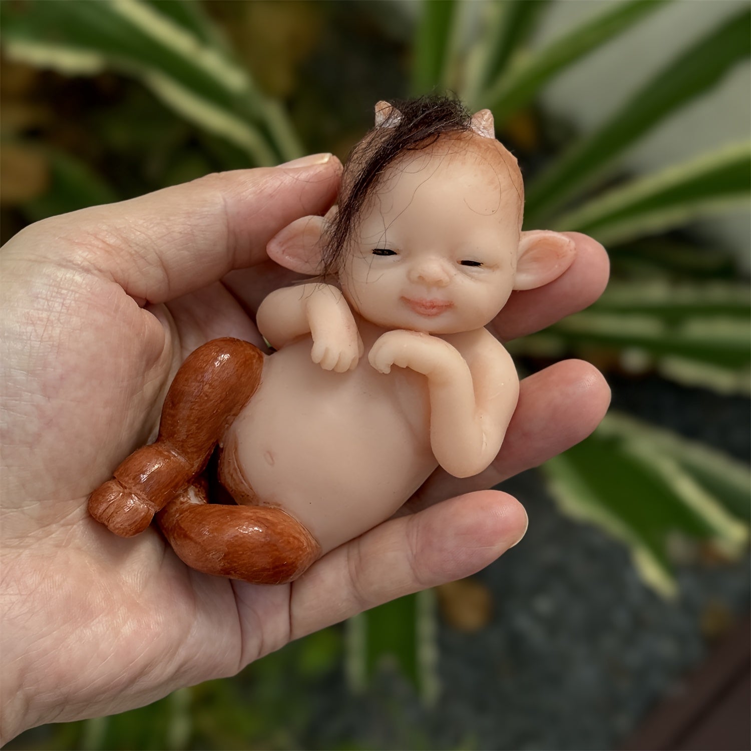 6 Inch Mini Silicone Reborn Doll Hand Painted Skin Washable Soft Touch Body