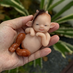 6 Inch Mini Silicone Reborn Doll Hand Painted Skin Washable Soft Touch Body