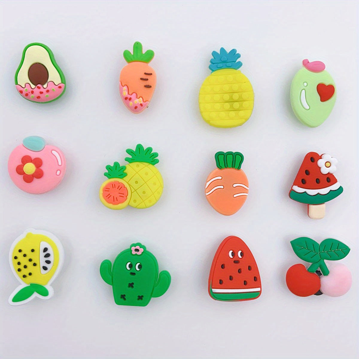 12pcs Cartoon Ice Cream Shoe Charm Cake Watermelon Clogs DIY Decoration