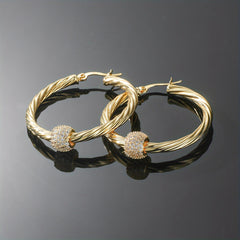 Men's Zircon Stud Earrings Pair