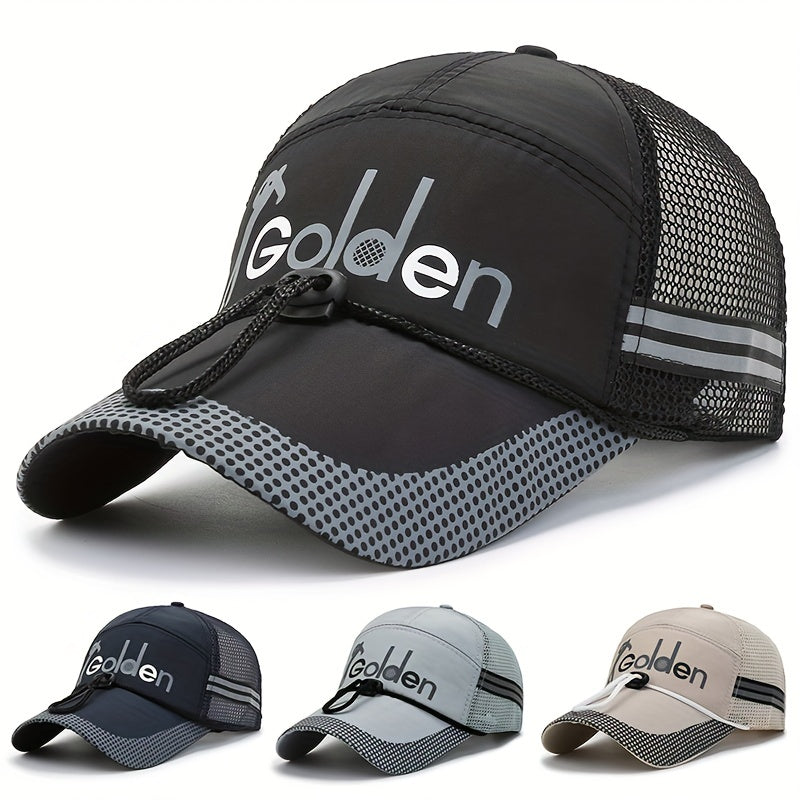 Men's Fishing Hat Peaked Cap Breathable Baseball Cap Sun Hat