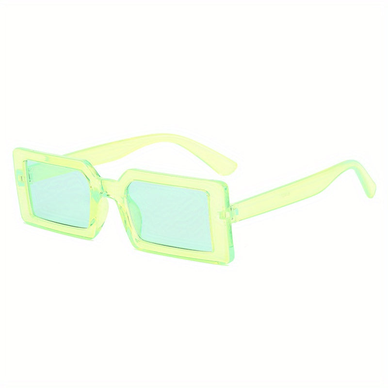 Rectangle Frame Sunglasses Y2K Mod Jelly Glasses UV400