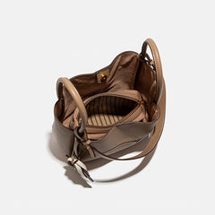 Women's Evening Shoulder Bag with Brown Accents