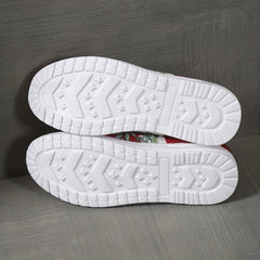 Women's Floral Slip On Low Round Toe Shoes Lightweight Outdoor Shoes