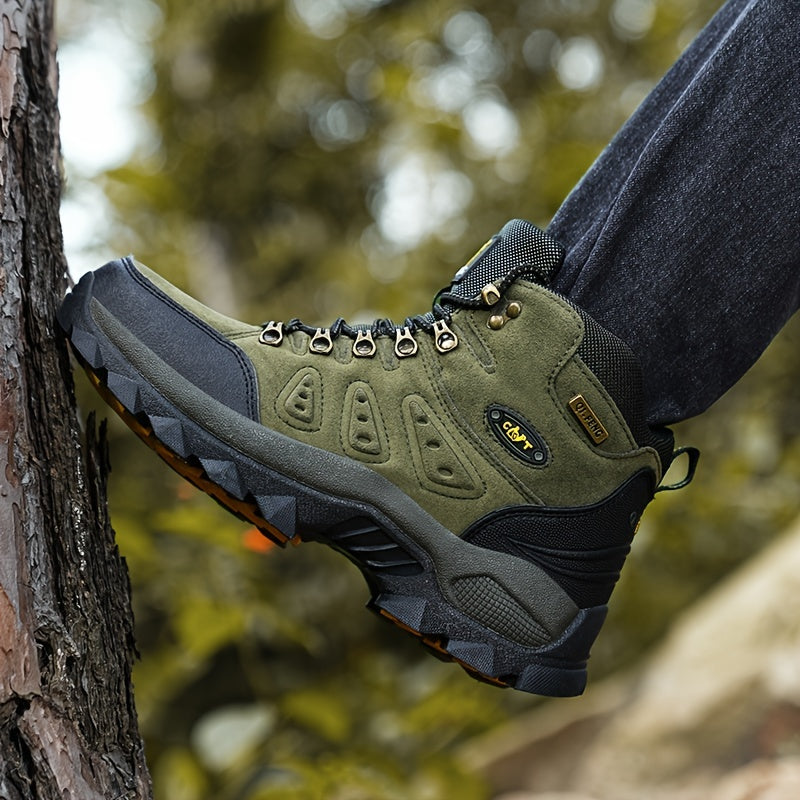 PLUS SIZE Unisex High Top Hiking Shoes Lace Up Durable Non Slip Casual Sneakers