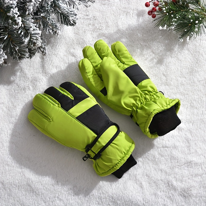 Winter Ski Gloves Warm Windproof Outdoor Sports Gloves Waterproof