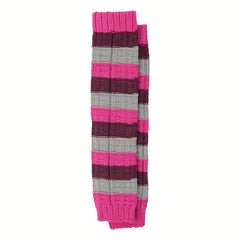 Striped Knitted Leg Warmers Warm Colorblock Knee High Socks