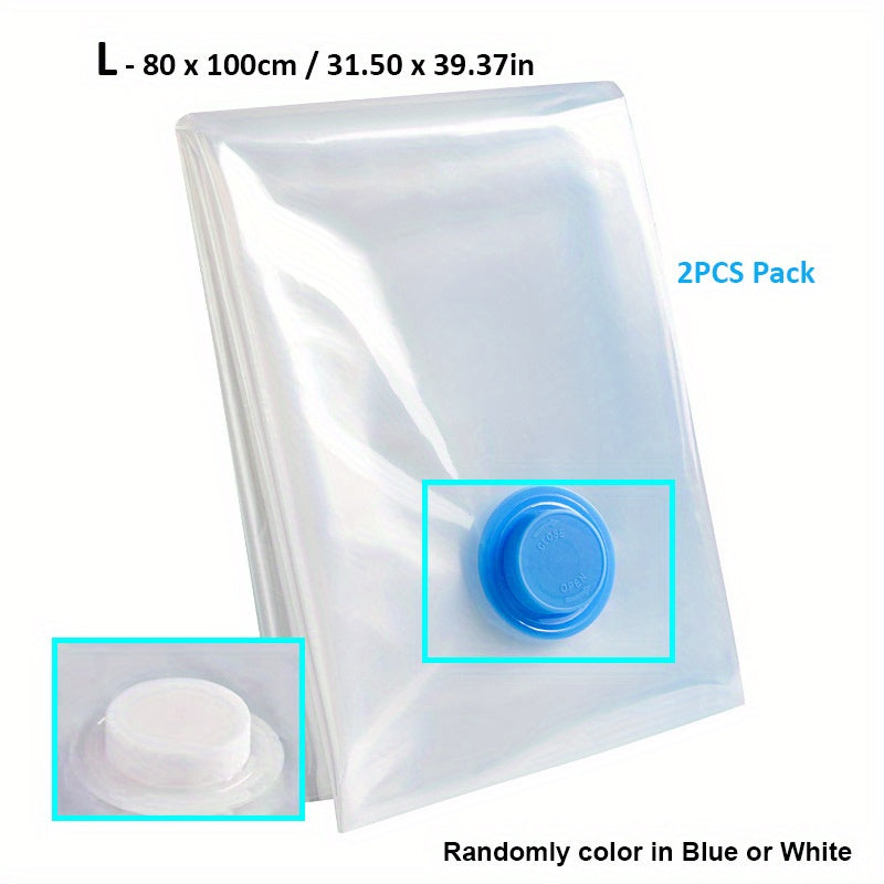 2PCS Vacuum Storage Bag Space Saver Bag With Hand Pump Compression Sealer Bags