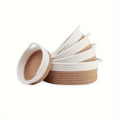 Smiling Face Woven Basket Cotton Storage Box