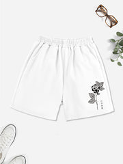 Girls' Rose & Anime Graphic Casual Shorts with Pockets