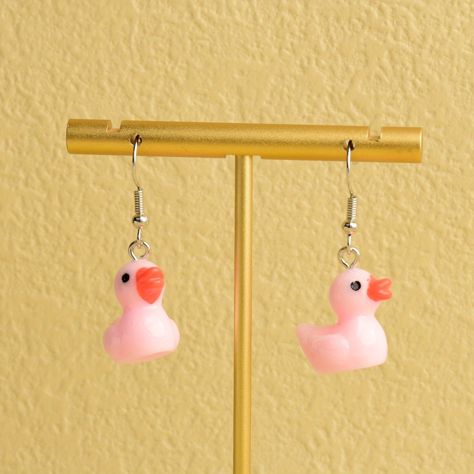 Duck Earrings Synthetic Resin Cute Animal Jewelry Dangle Earrings