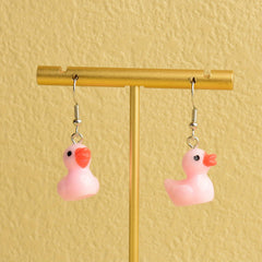 Duck Earrings Synthetic Resin Cute Animal Jewelry Dangle Earrings