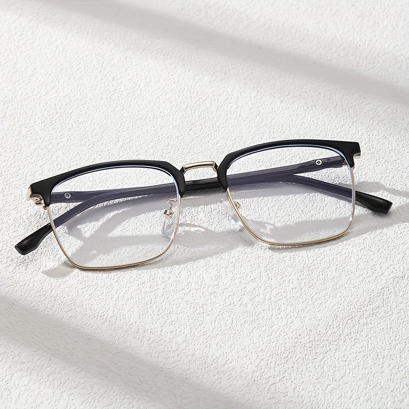 Men's Oval Frame Glasses All Match Plastic Eyewear