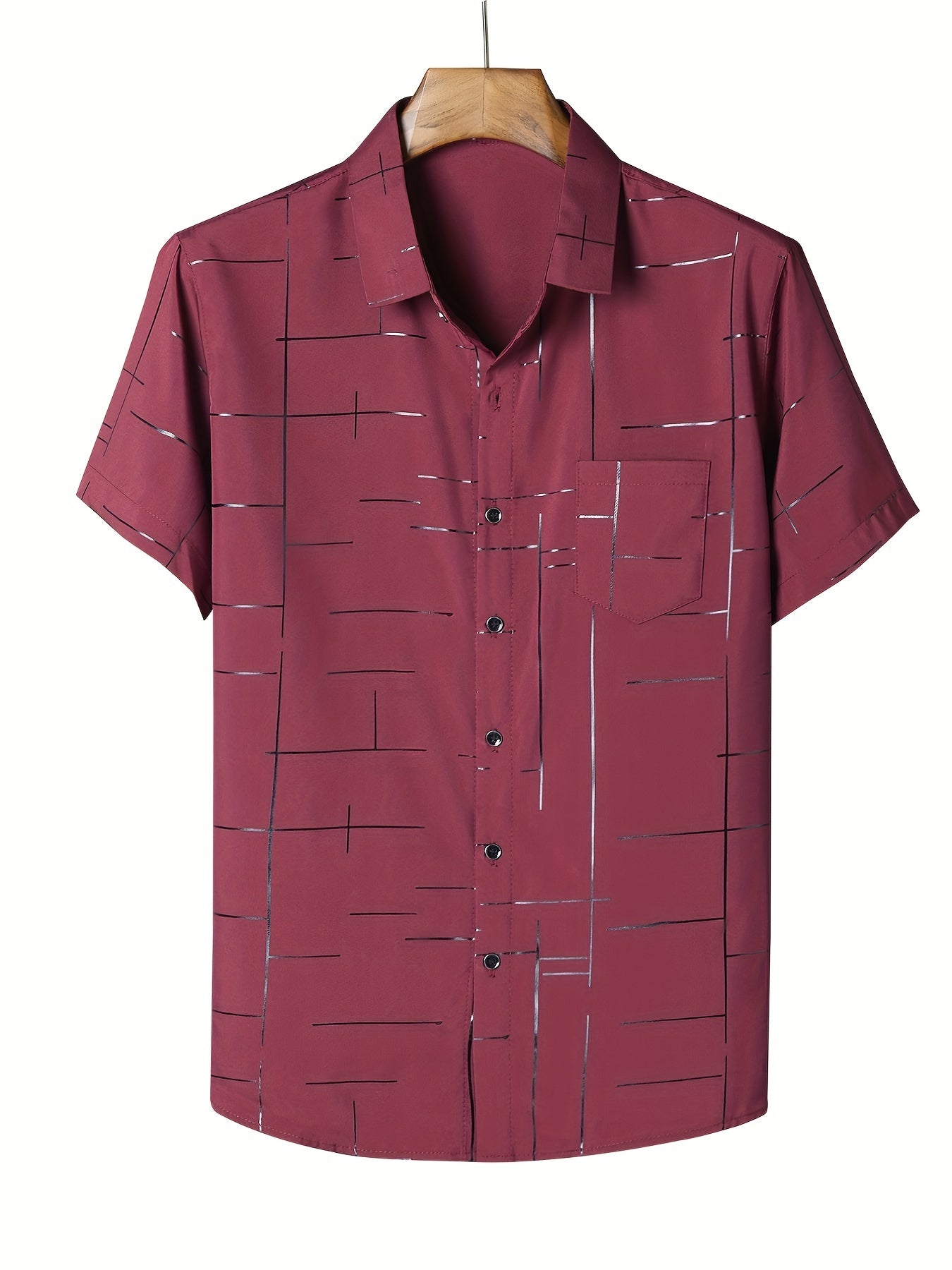 Men's Short Sleeve Formal Party Shirt