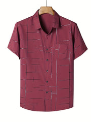 Men's Short Sleeve Formal Party Shirt