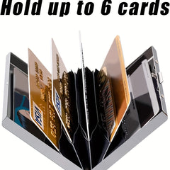 Men's RFID Blocking Business Card Holder Stainless Steel Credit Card Holder