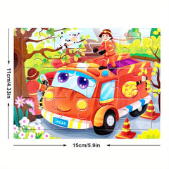 Wooden Jigsaw Puzzle Cartoon Animal Parent Child Theme Educational Toys