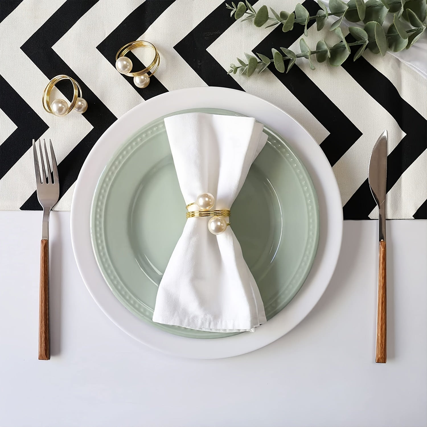 6pcs Delicate Napkin Rings for Wedding Banquet Table Decoration