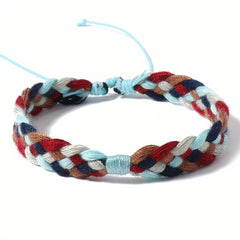 Gradient Braided Friendship Bracelet Summer Beach Ornament