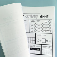 Number Tracing Book for Kids, Math Workbook with Drawbar