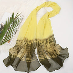 Chiffon Gradient Scarf Lightweight For Women Boho Beach Sun Protection