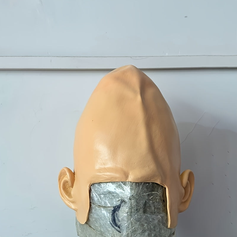 Realistic Conehead Alien Skull Prop Beige to Reddish Brown Gradient