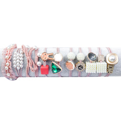 11pcs Rhinestone Pearl Hair Ties Ponytail Holder Accessories
