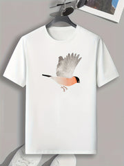 Bird Print Men's Graphic T shirt for Summer