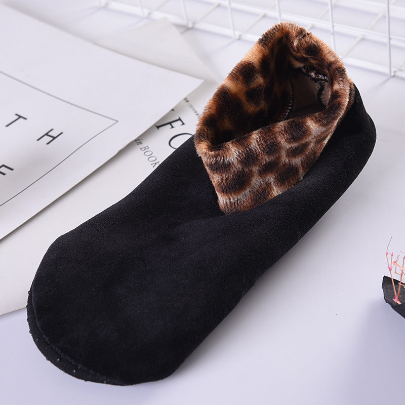Leopard Thermal Non Slip Socks for Women - Slipper Socks for Yoga Dance