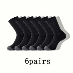 Men's Casual Sports Crew Socks 12 Pairs Gray