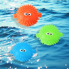 Water Absorbent Pufferfish Pool Toys - Orange Green Gift Bag Fillers