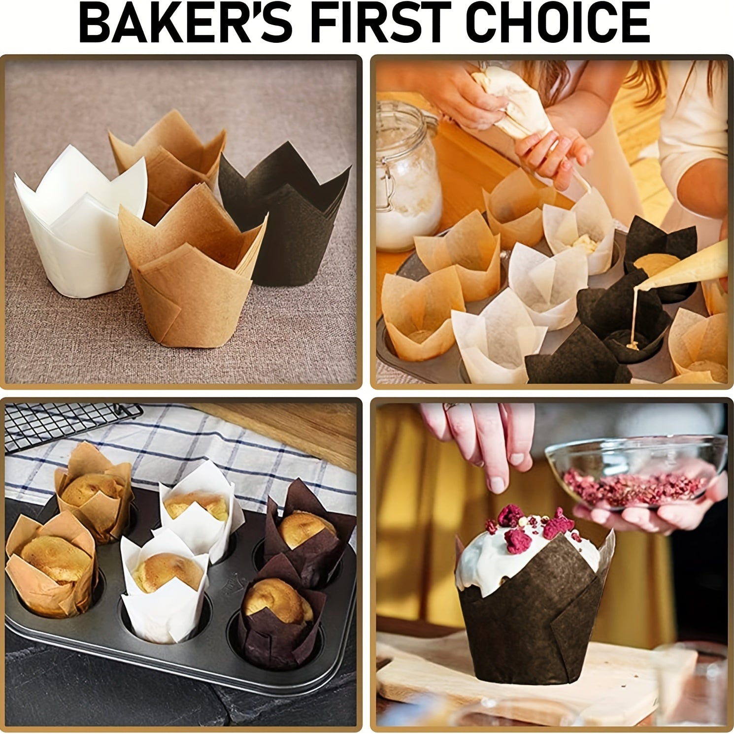 100pcs Newspaper Baking Cups for Cupcakes Muffins