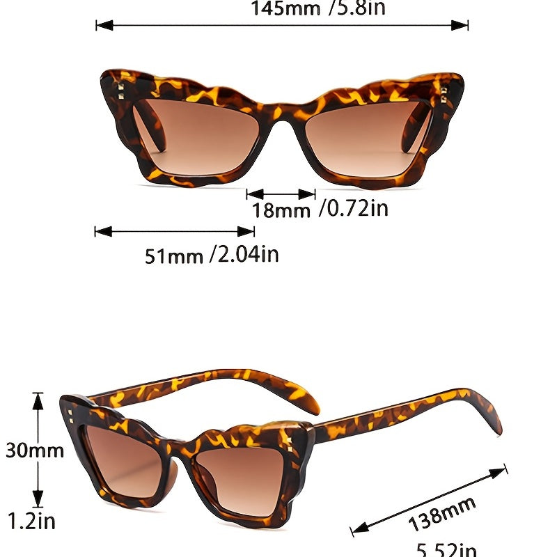 Colorful Butterfly Frame Sunglasses Tinted Lens UV Protection