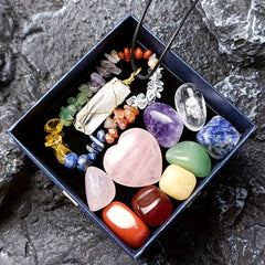 Chakra Crystal Healing Chip Gemstone Bracelet Necklace