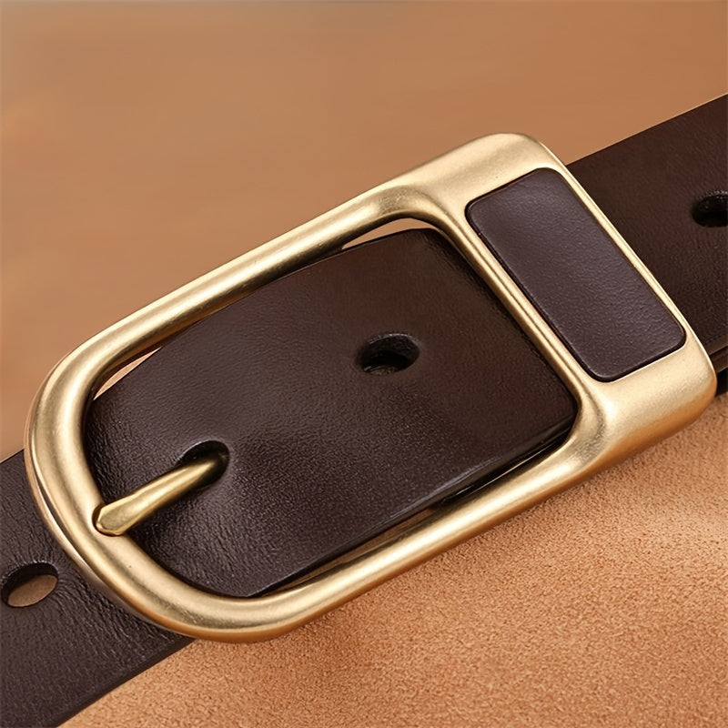 Men's PU Belt Retro Pin Buckle Business Belt