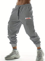 Casual Drawstring Cargo Pants Men's Joggers