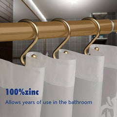 12pcs Durable Rustproof Shower Curtain Hooks for Waterproof Curtains