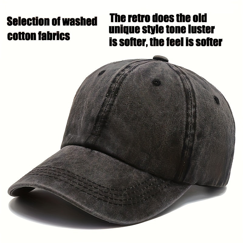 Vintage Baseball Cap Unisex Printed Hat Adjustable for Outdoor Activities